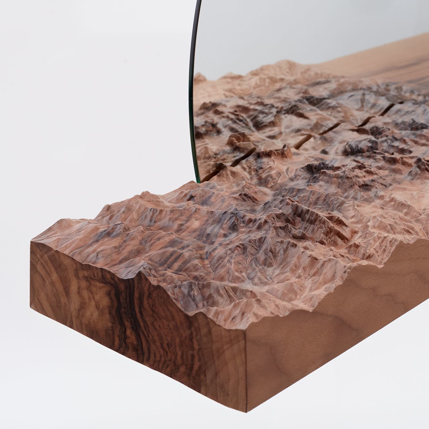 Mezzocielo Topographic Mirror with Shelf by Riccardo Vendramin - Alternative view 2