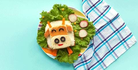 healthy and fun plate of food for kids