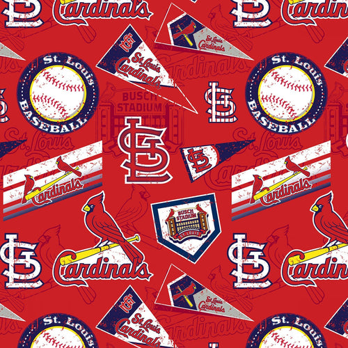 DDSewHappyScrubs St Louis Cardinals Baseball Fabric Unisex Medical Surgical Scrub Caps Men & Women Tie Back and Bouffant Hat Styles Tie Back