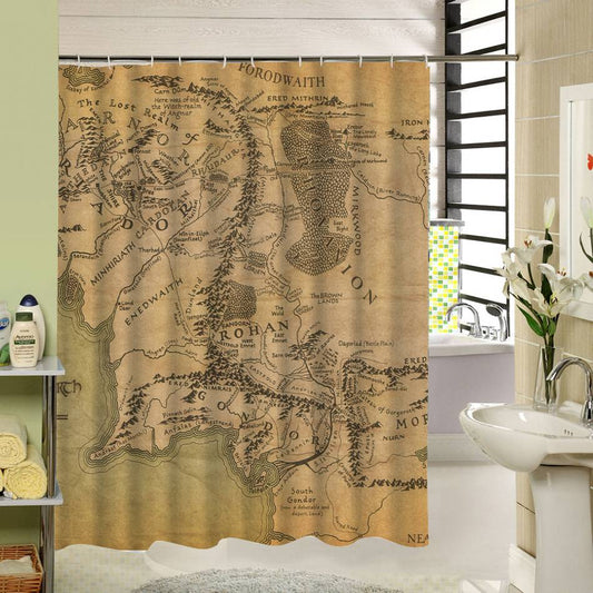 Marauder's Map Harry Potter Hogwarts Shower Curtain Waterproof