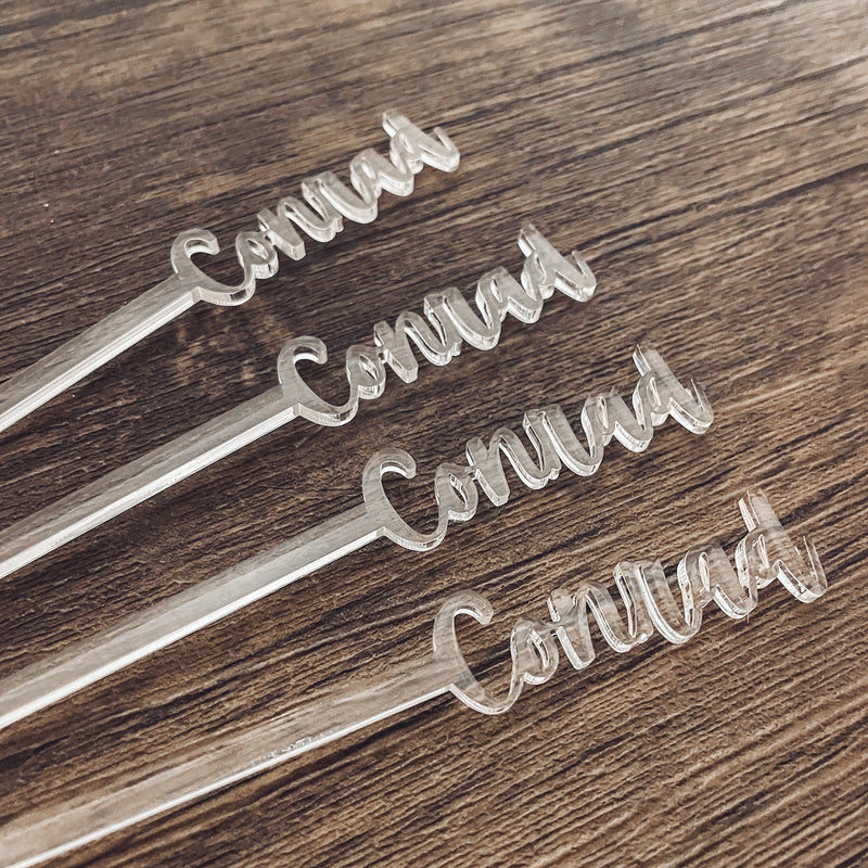 Custom Swizzle Sticks/Drink Stirrers – Script and Grain