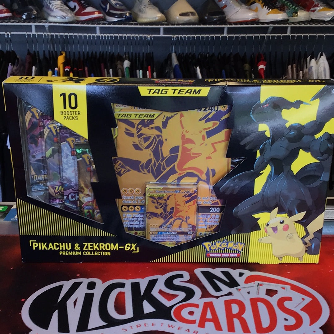 What's Inside? GOLD PIKACHU and ZEKROM GX Tag Team PREMIUM Collection Box  Opening! 