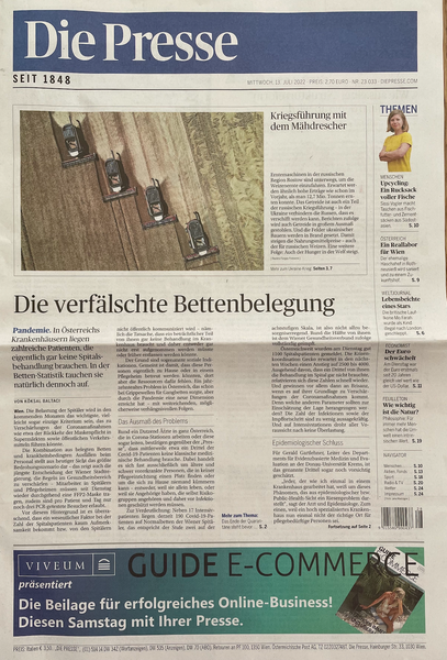 Refished in Die Presse on the 13th of july in 2022