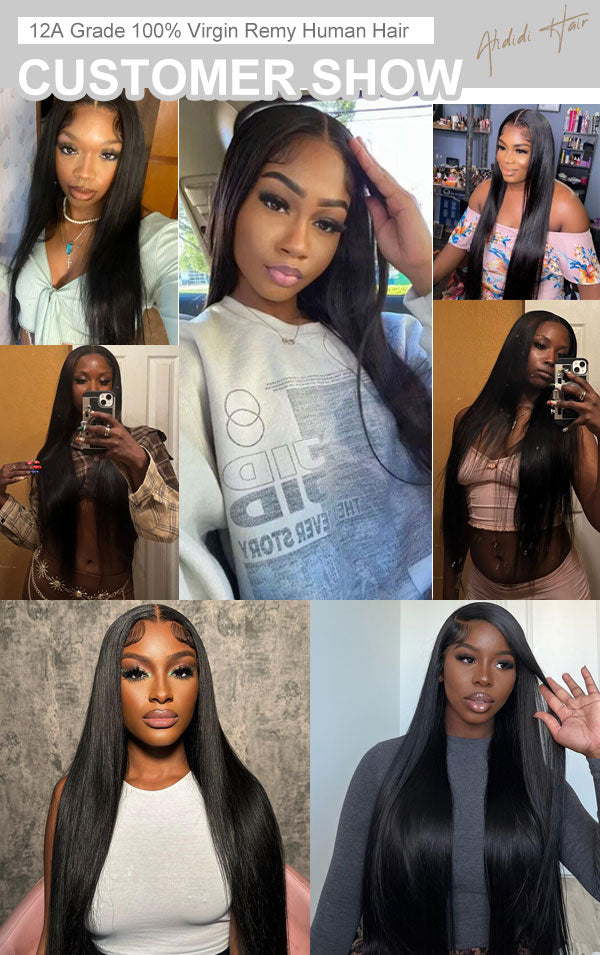 Straight Hair HD Transparent Lace Frontal Wig 4X4/13X4 Lace Front Real Human Hair