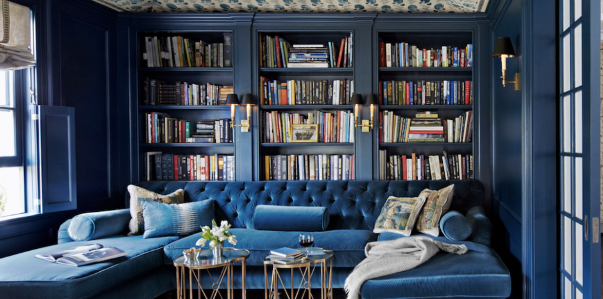 blue living room