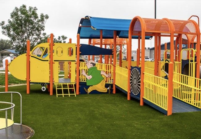 inclusive playground at dennis the menace park in midland tx