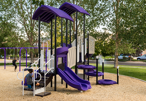 modern playground for an hoa or apartment comples in texas or oklahoma