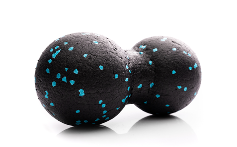 black and blue peanut massage ball