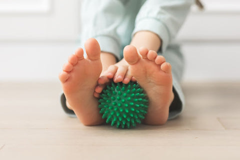 spiky balls at bottom of feet