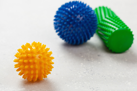 spiky massage balls of different colors