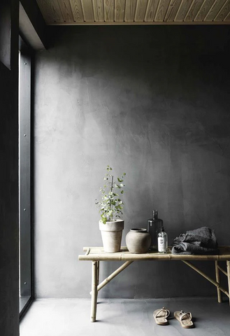 microcement wall medium grey