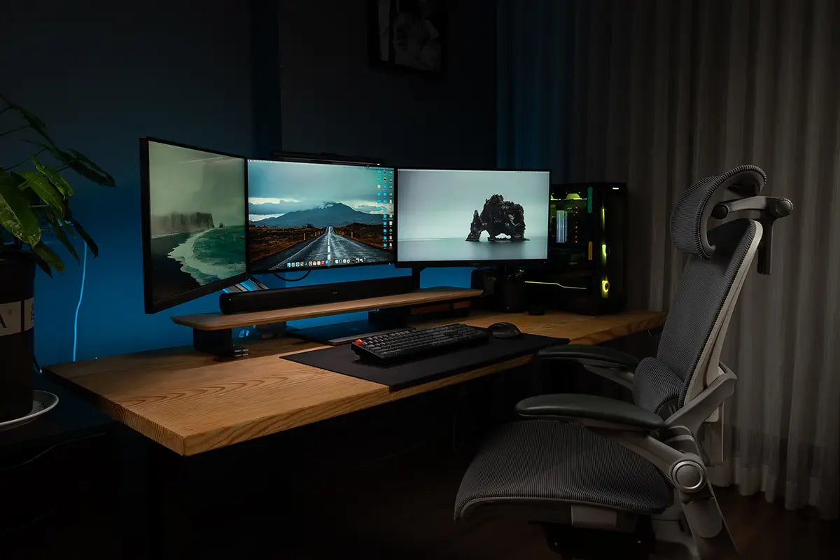 Ý tưởng setup góc làm việc theo tone màu đen