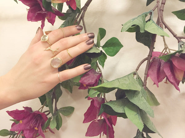 Misa Jewelry handcrafter rings at Olive & June Salon