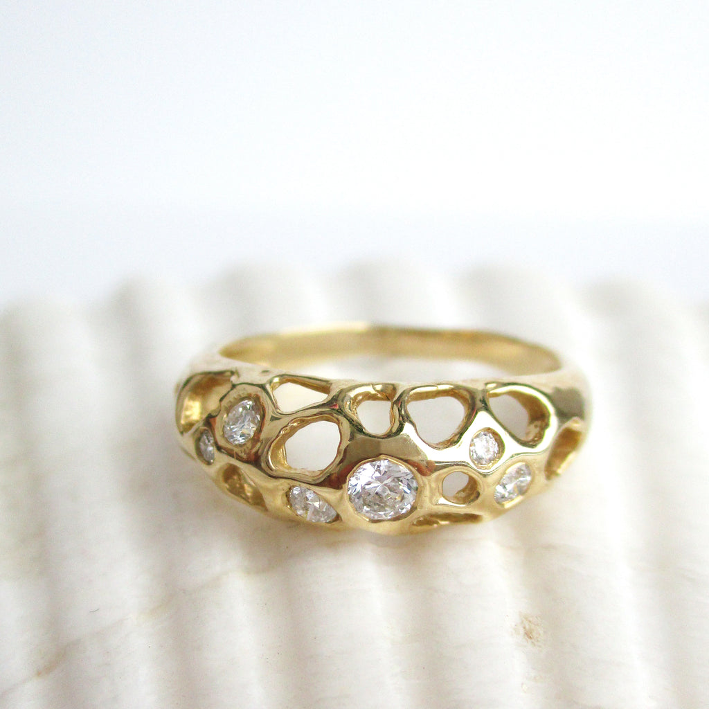 Misa Jewelry - Wedding Bands - Tidepool Diamond Ring