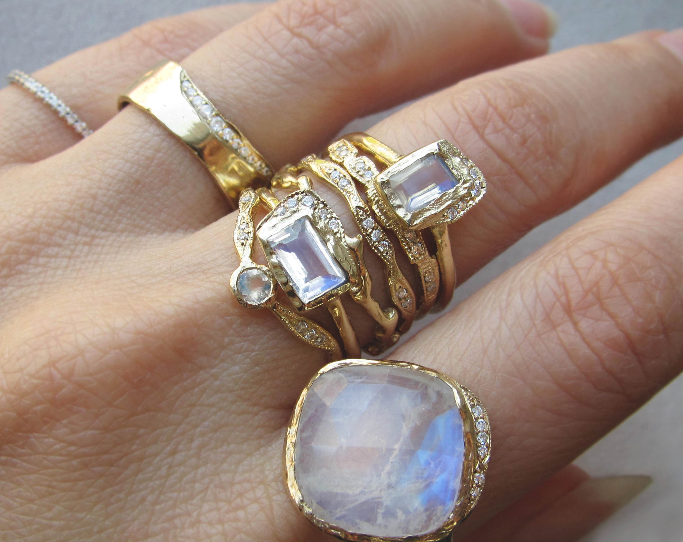 Reflection NS Moonstone Ring