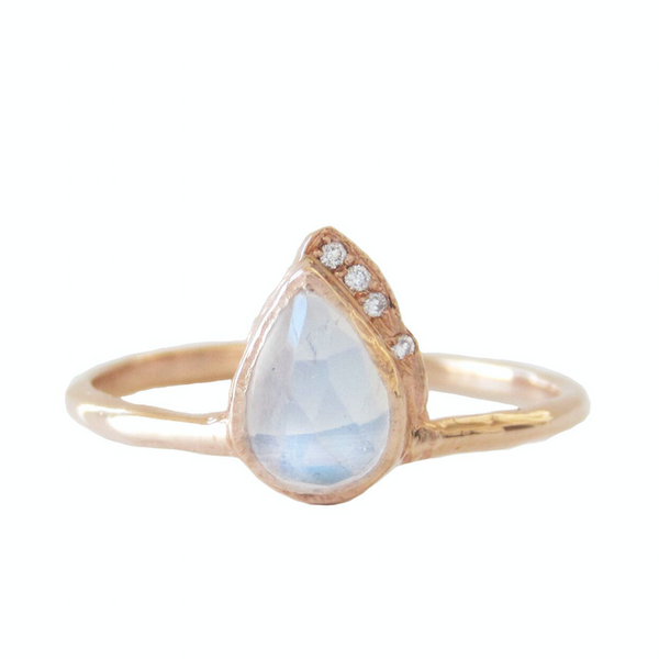 Raindrop Moonstone Ring – Misa Jewelry