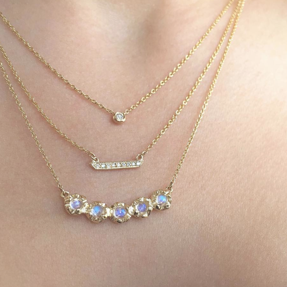 Stardust Floating Diamond Necklace – Misa Jewelry