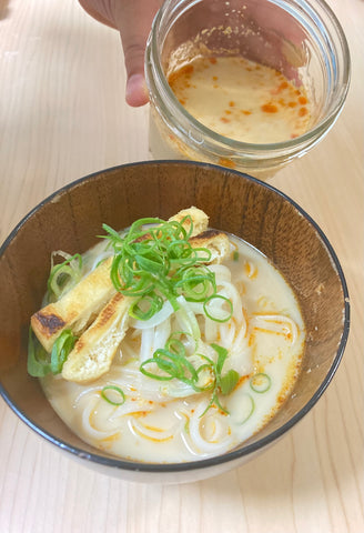 暑い夏は手軽に素麺！豆乳坦々つゆ