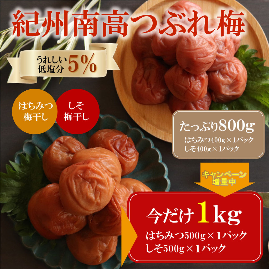 本場紀州南高完熟梅 みなべ町産 まぼろしのこんぶ梅 800g (A級品 ...