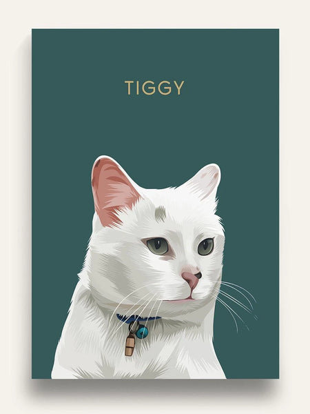 Minimalist Custom Cat Portrait