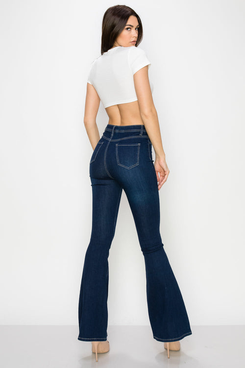 Buy Pantete Womens High Waisted Bell Bottom Jeans Denim High Rise Flare  Jean Pant with Wide Leg and Belt at Amazon.in
