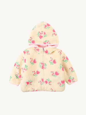 Quilted Reversible Fleece Jacket Floral - The Picnic Day