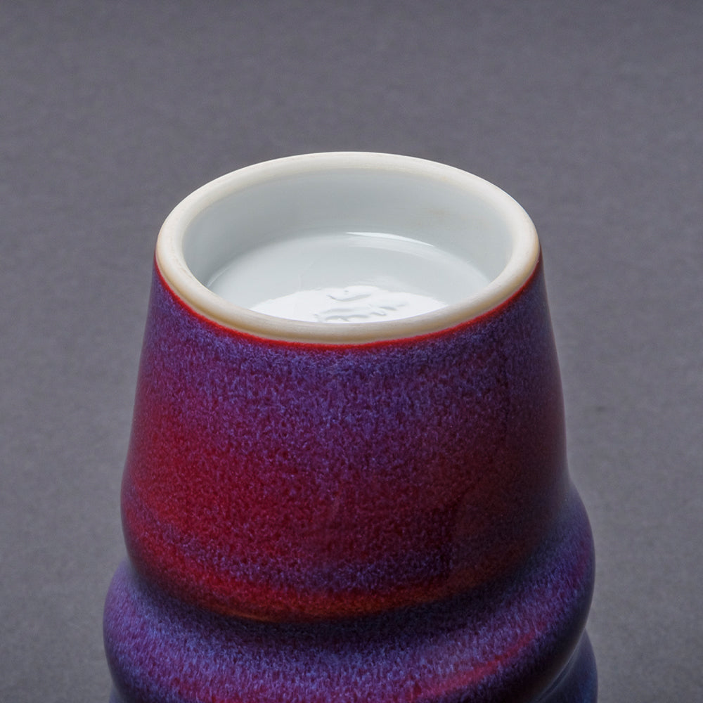 紫辰砂天目変型フリーカップ