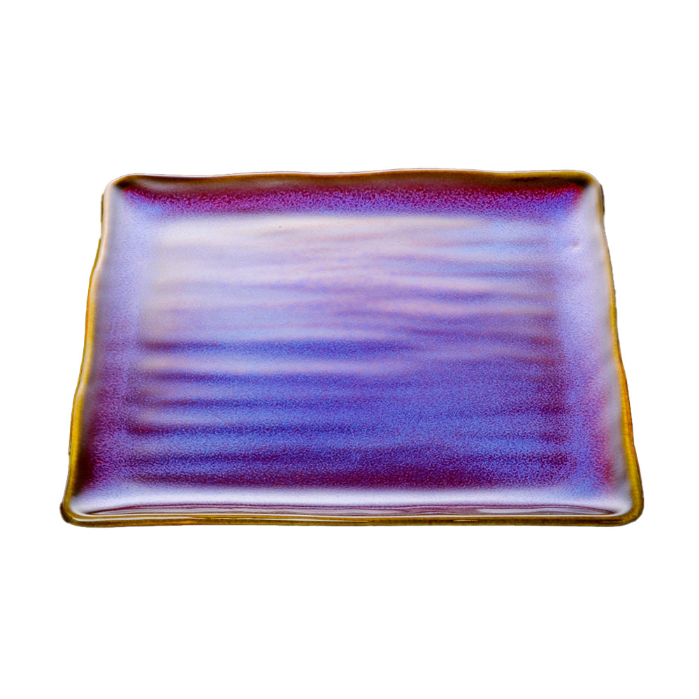 Shinsya Tenmoku Square Plate Large size