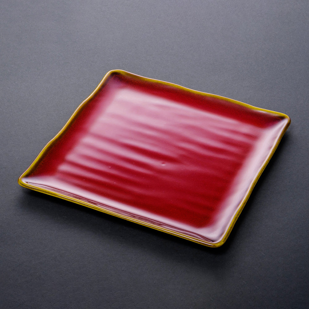 Shinsya Tenmoku Square Plate Large size