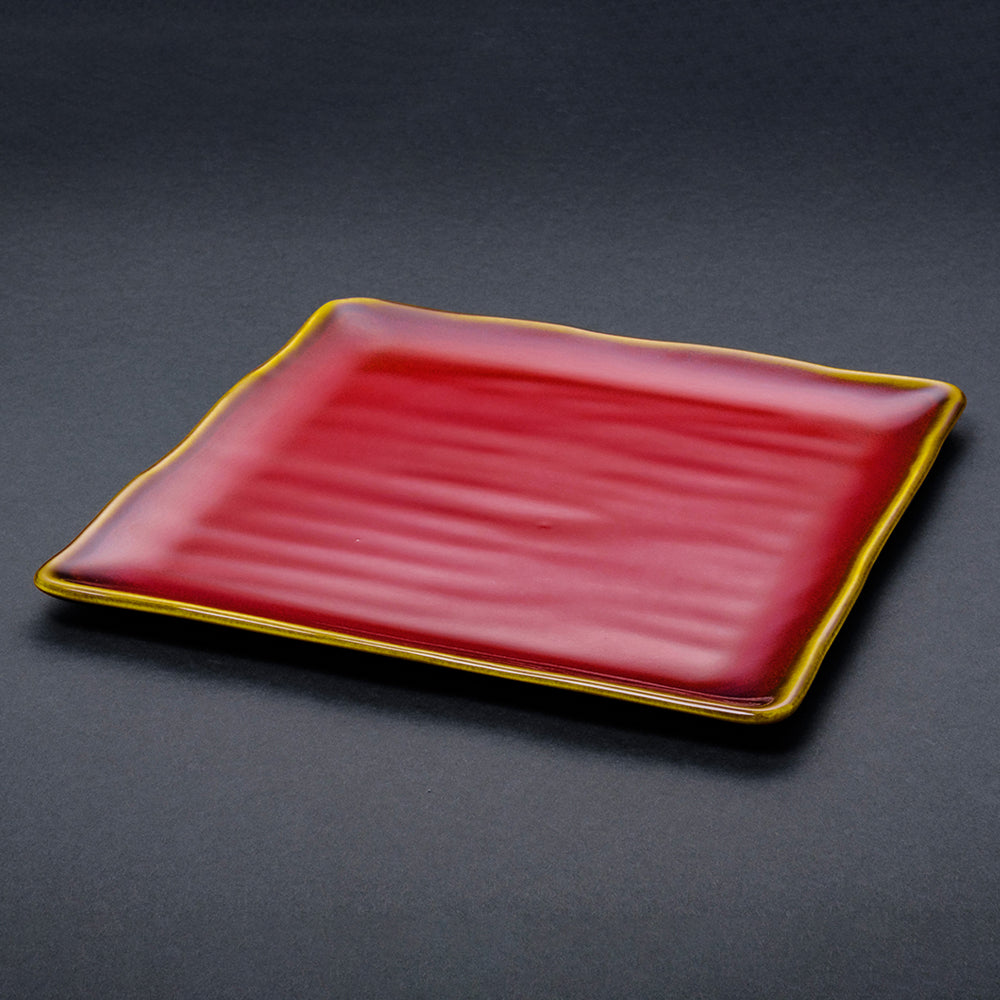 Shinsya Tenmoku Square Plate Large size