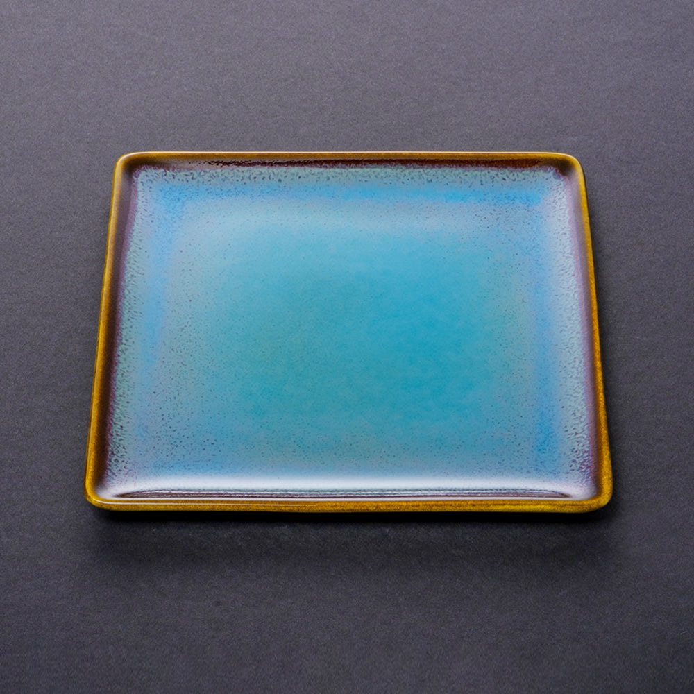 Shinsya Tenmoku Square Plate Medium size