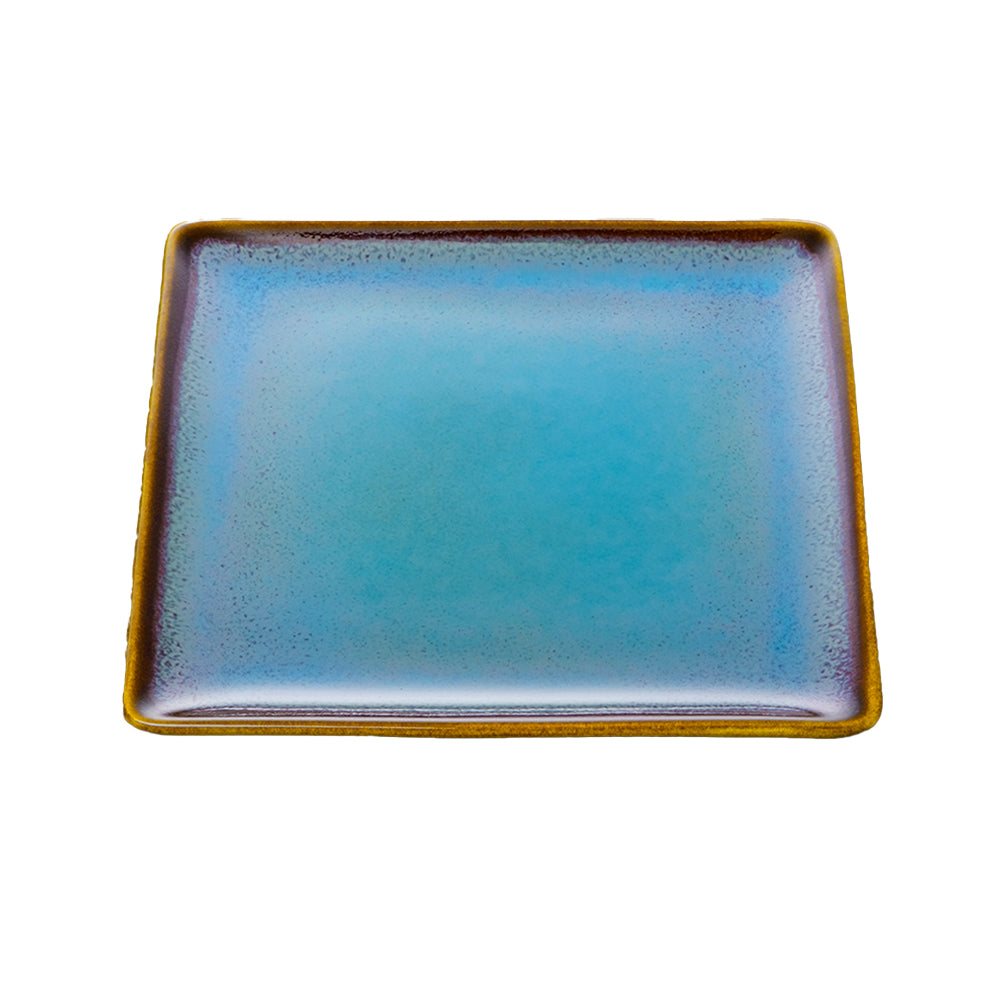 Shinsya Tenmoku Square Plate Medium size