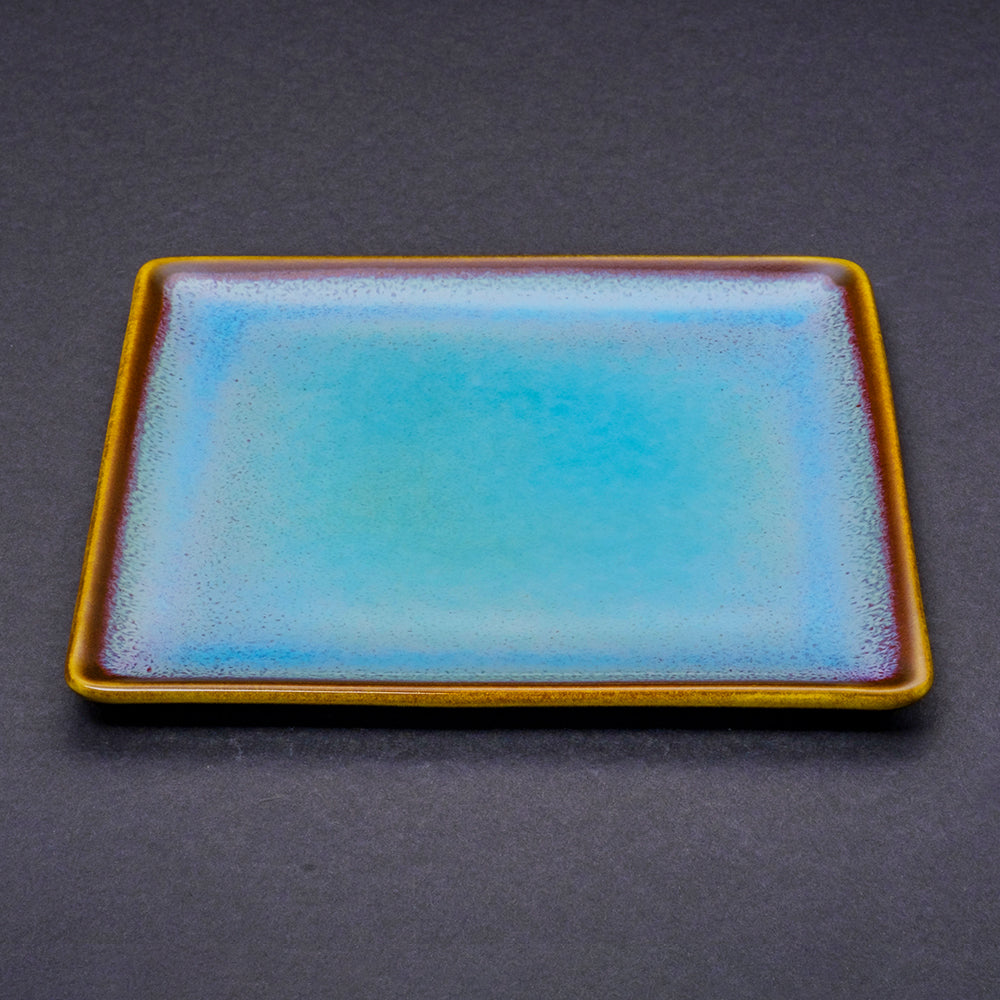 Shinsya Tenmoku Square Plate Medium size