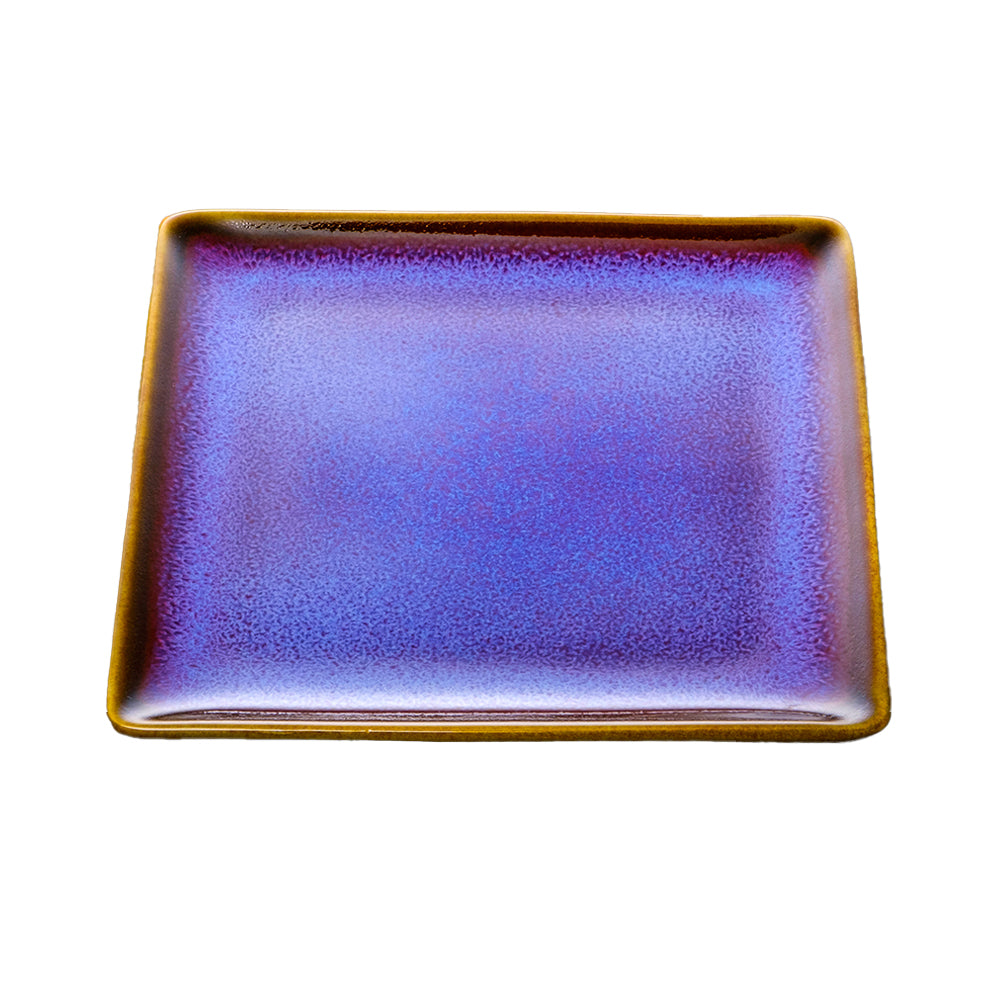 Shinsya Tenmoku Square Plate Medium size