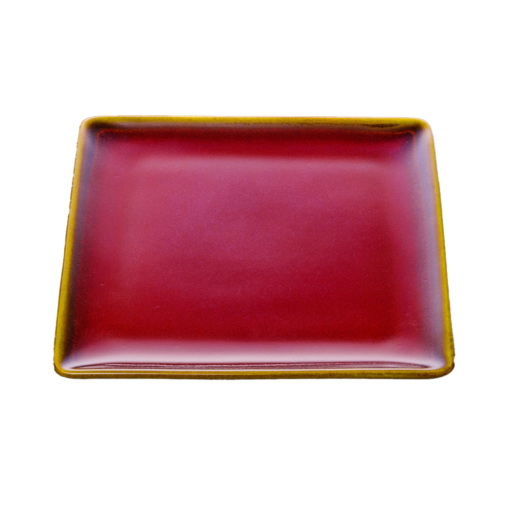 Shinsya Tenmoku Square Plate Medium size