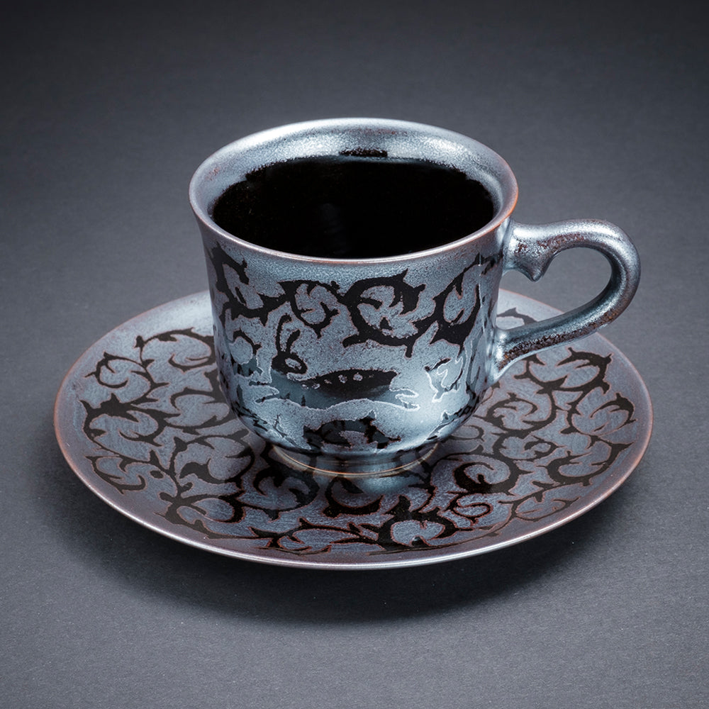 Tenmoku Ginsai Coffee Cup