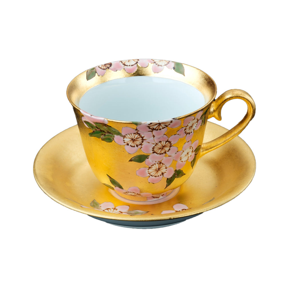 Sakuramon Kinrande Coffee Cup and Saucer