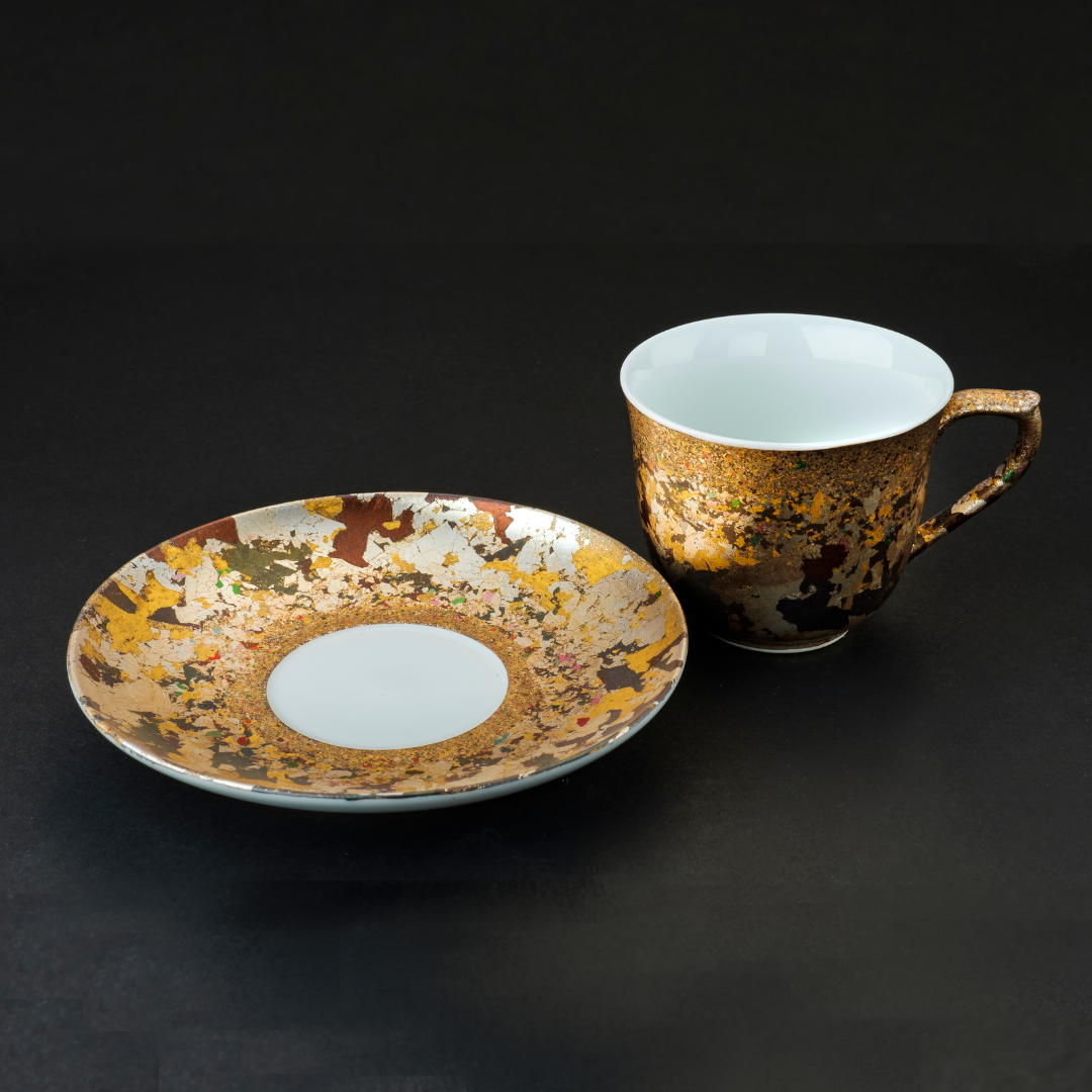 Radensaihaku Kinrande Coffee Cup and Saucer