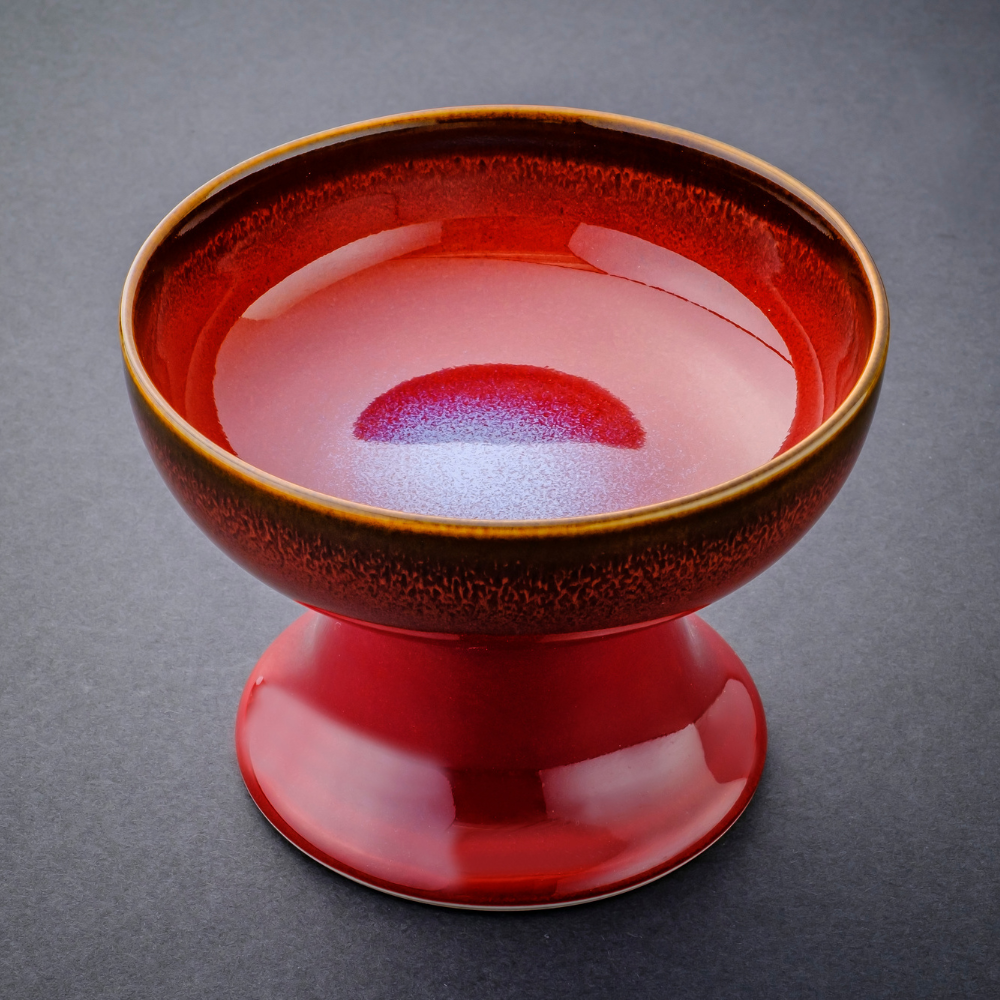 Shinsya Tenmoku Dog Food Bowl (Red)