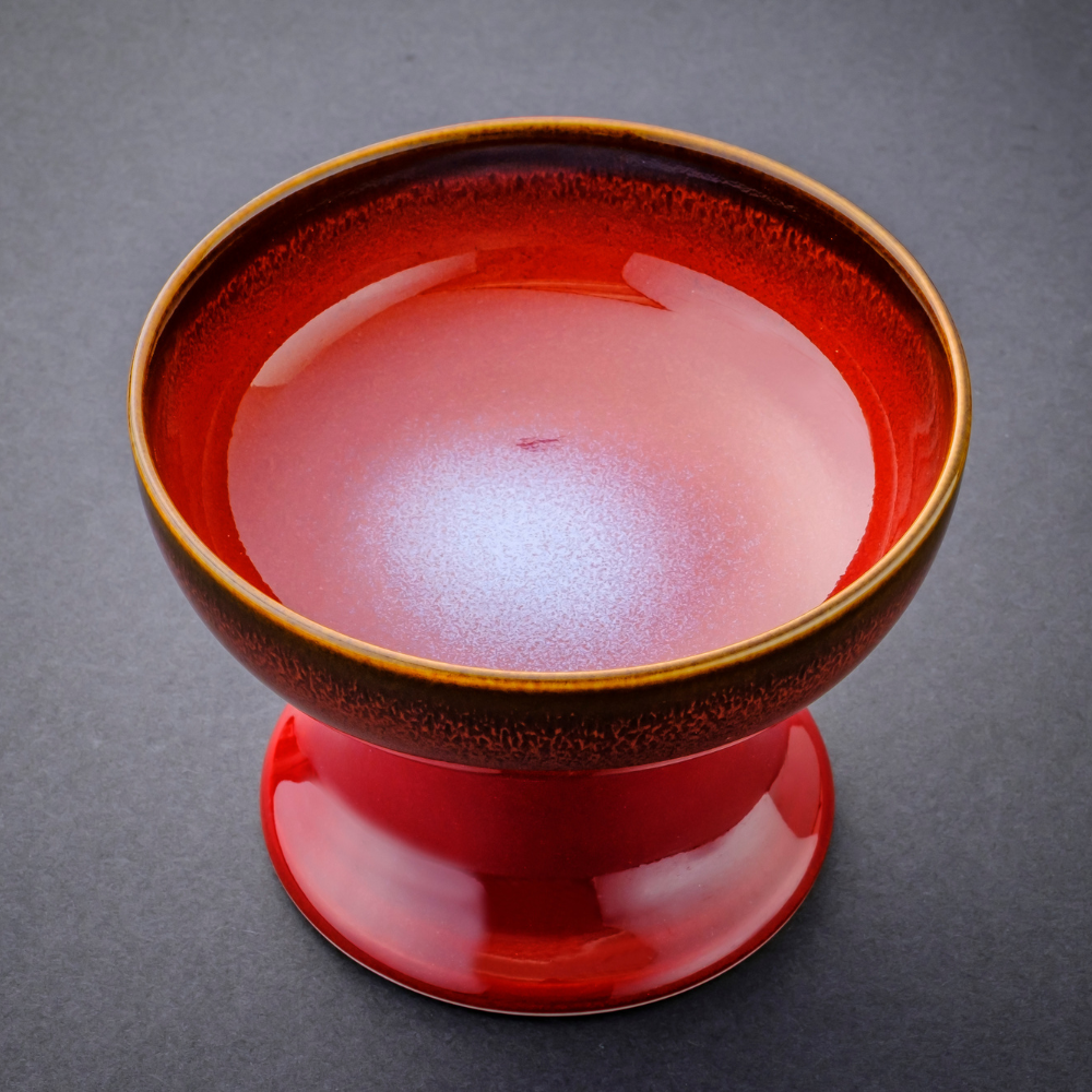 Shinsya Tenmoku Dog Food Bowl (Red)