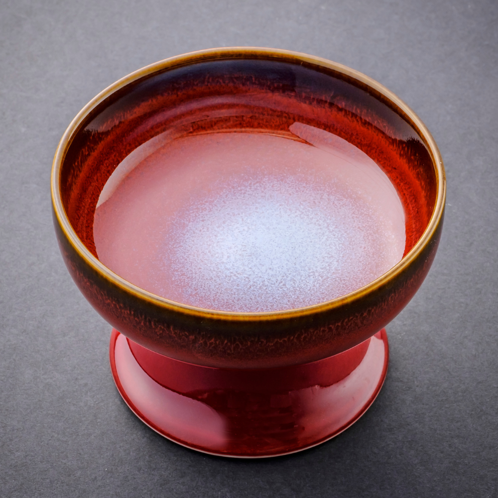 Shinsya Tenmoku Cat Food Bowl(Red)
