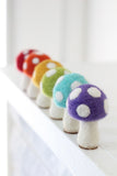 Rainbow Mushrooms- set of 6