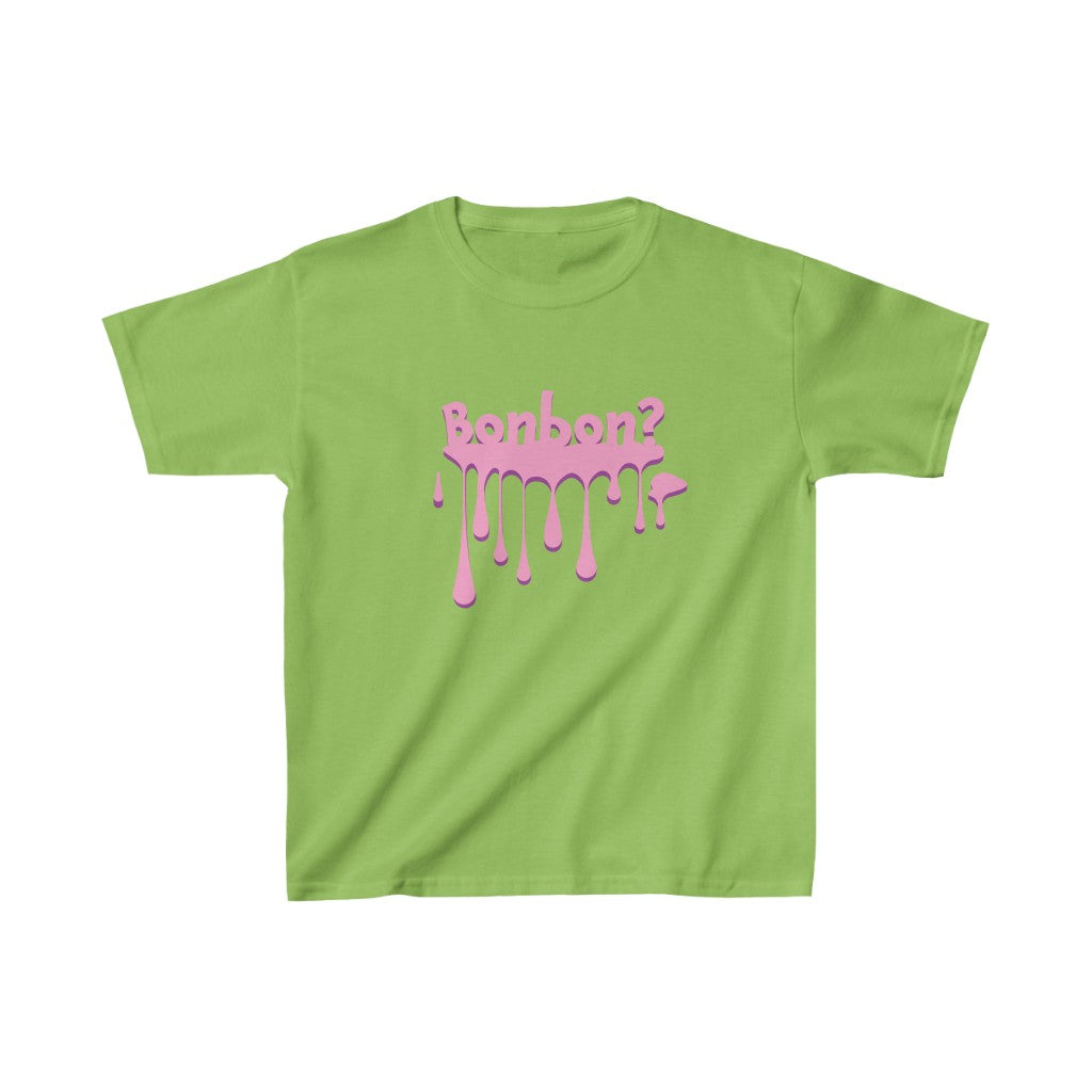 T-shirt lime avec le mot bonbon