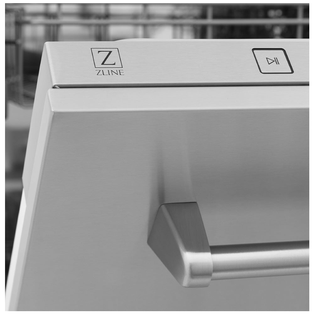 ZLINE logo next to dishwasher top control