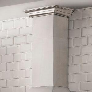 Crown molding on range hood chimney