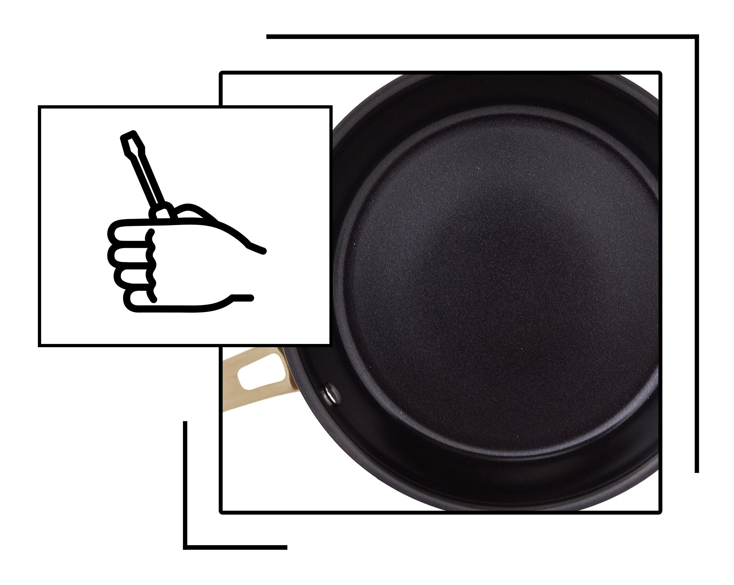 Icon and image representing superior cookware craftsmanship