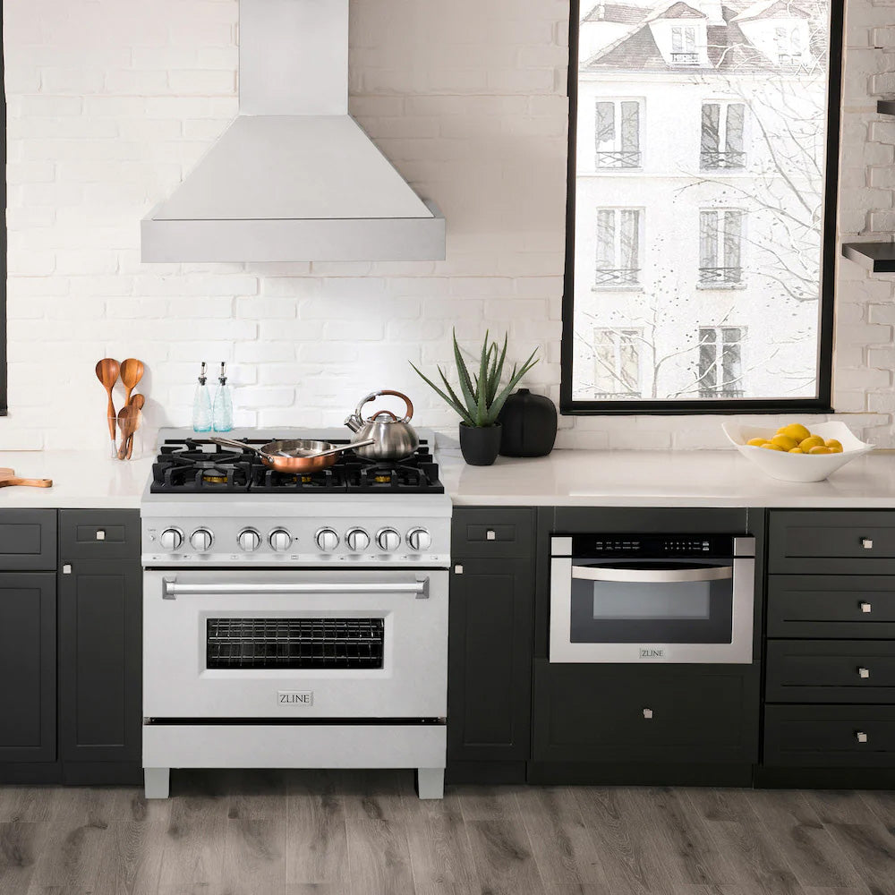 DuraSnow® appliances in a modern-style apartment kitchen