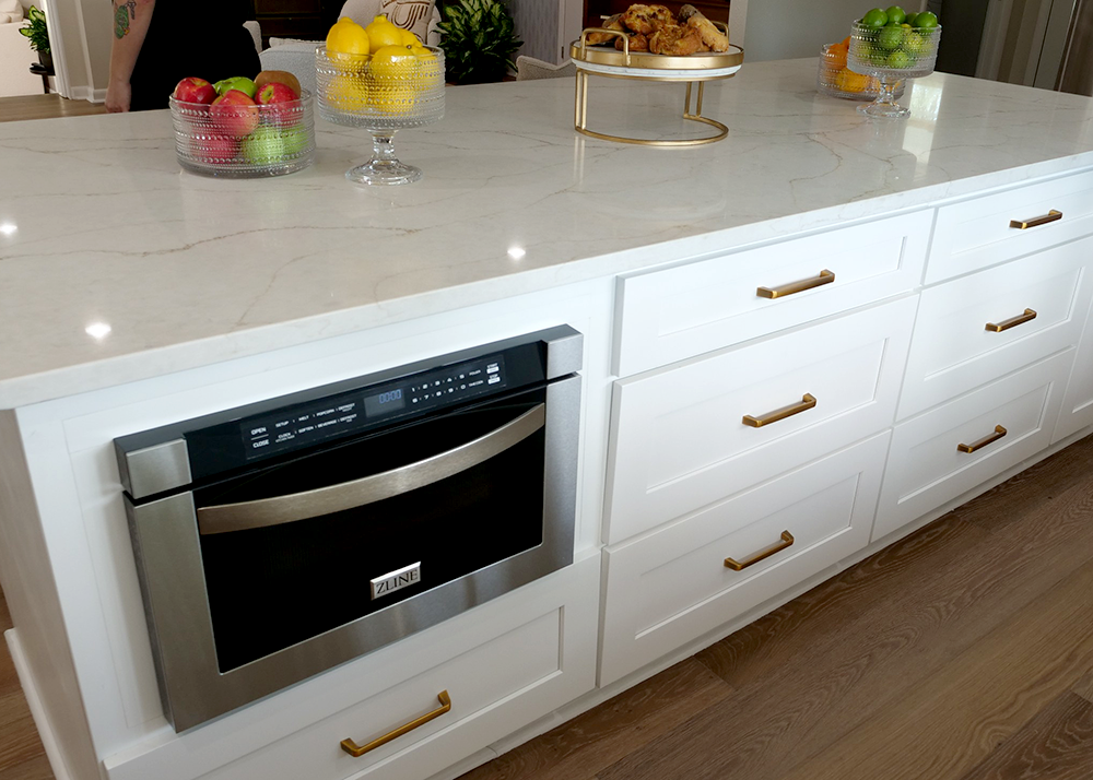 ZLINE microwave drawer featured in HGTV's The Renovator