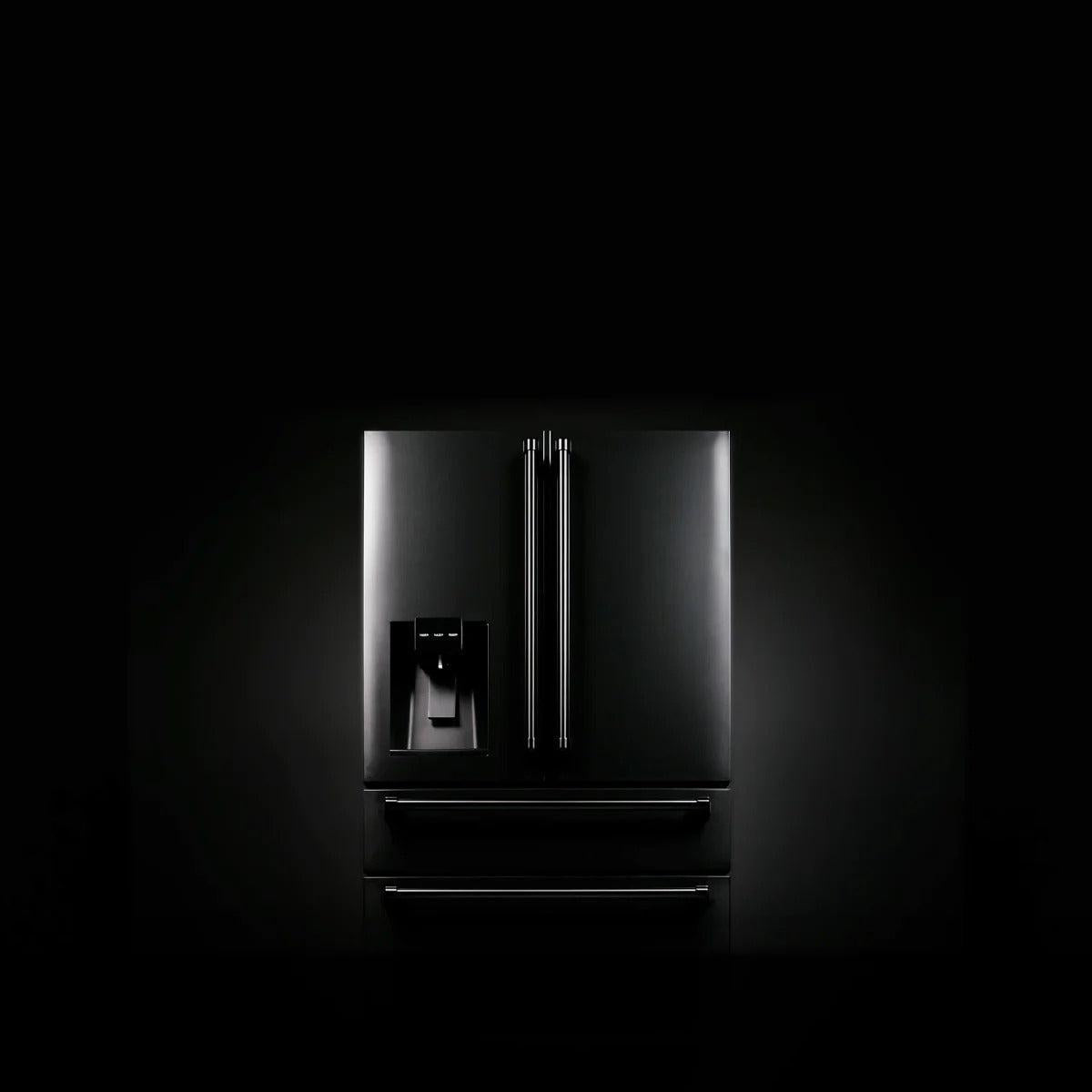 Black and white ZLINE refrigerator