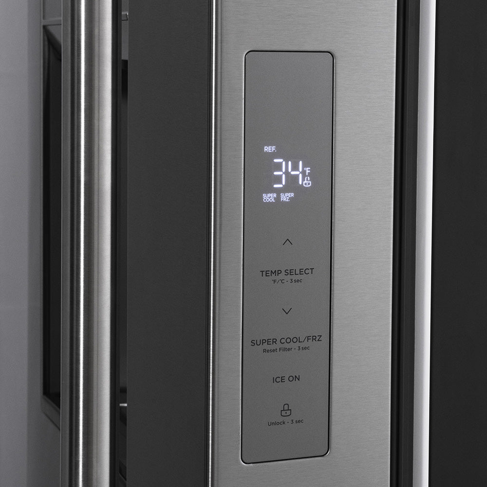 ZLINE Standard-depth Refrigerator in-door LED control and display